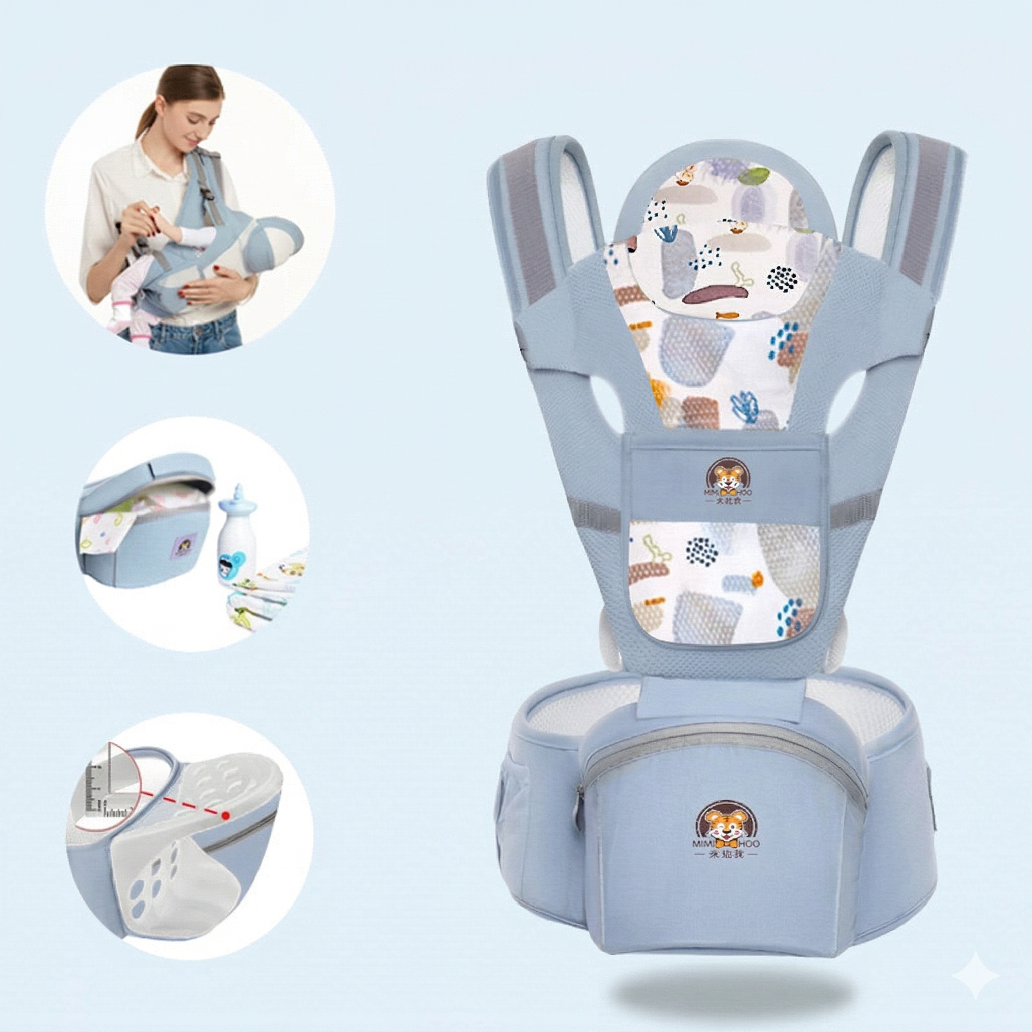 Baby Waist Stool Carrier – Front-Style Multi-Functional Baby Harness